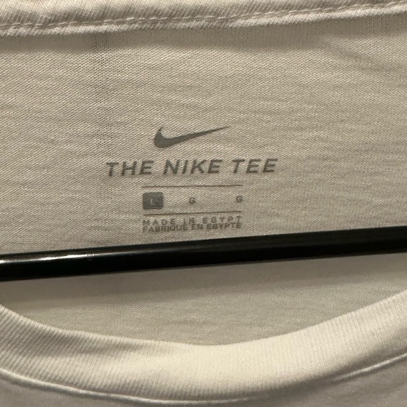 White Nike logo trim long sleeve t- shirt - Picture 3 of 4